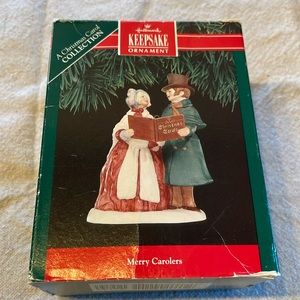 Merry Carolers- 1991. Hand Painted Fine Porcelain. Keepsake Ornament